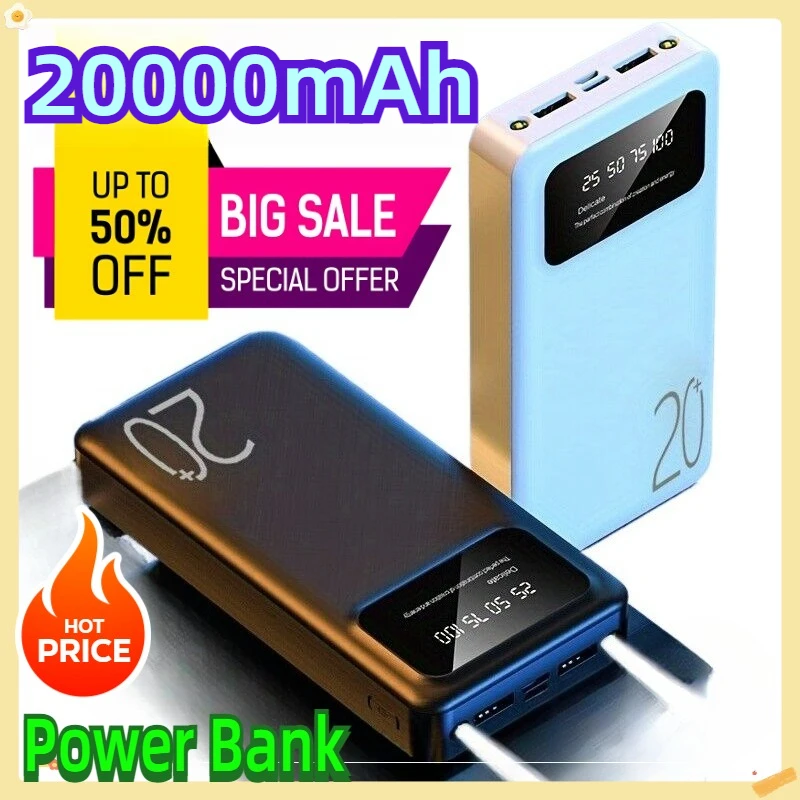

For 20000mAh Large Capacity Portable Power Bank with LED and Digital Display Screen
