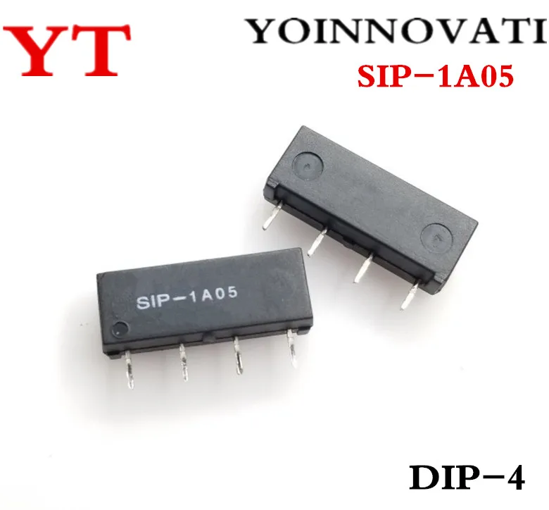 50pcs/lot SIP-1A05 SIP-1A05 DIP4 reed relay 5V Voltage Best quality