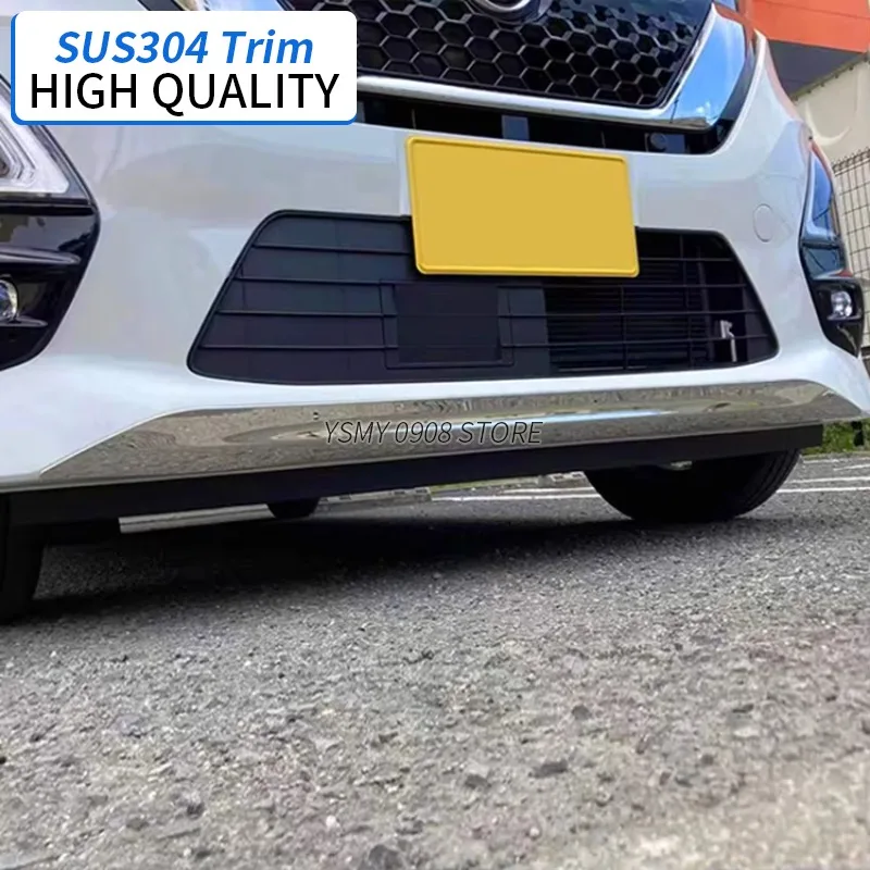 

1 шт. хромированная накладка на передний бампер для Nissan Roox 40 2020, высококачественная хромированная нержавеющая сталь, автомобильный Стайлинг, внешние аксессуары