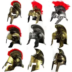 Antique Roman Soldier Helmet Medieval Knight Gladiator Spartan Roman Warrior Greek Helmet Halloween Cosplay Headwear Accessories