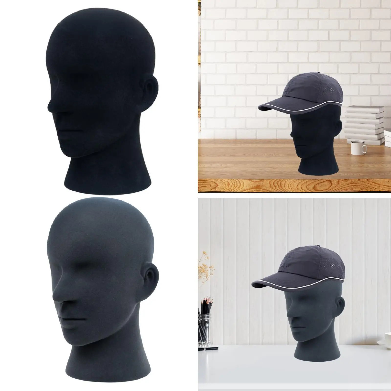 

Mannequin Head Freestanding Wig Holder Realistic Manikin Head Wig Head Stand for Beauty Salon Shopping Mall Barber Shop Home Hat