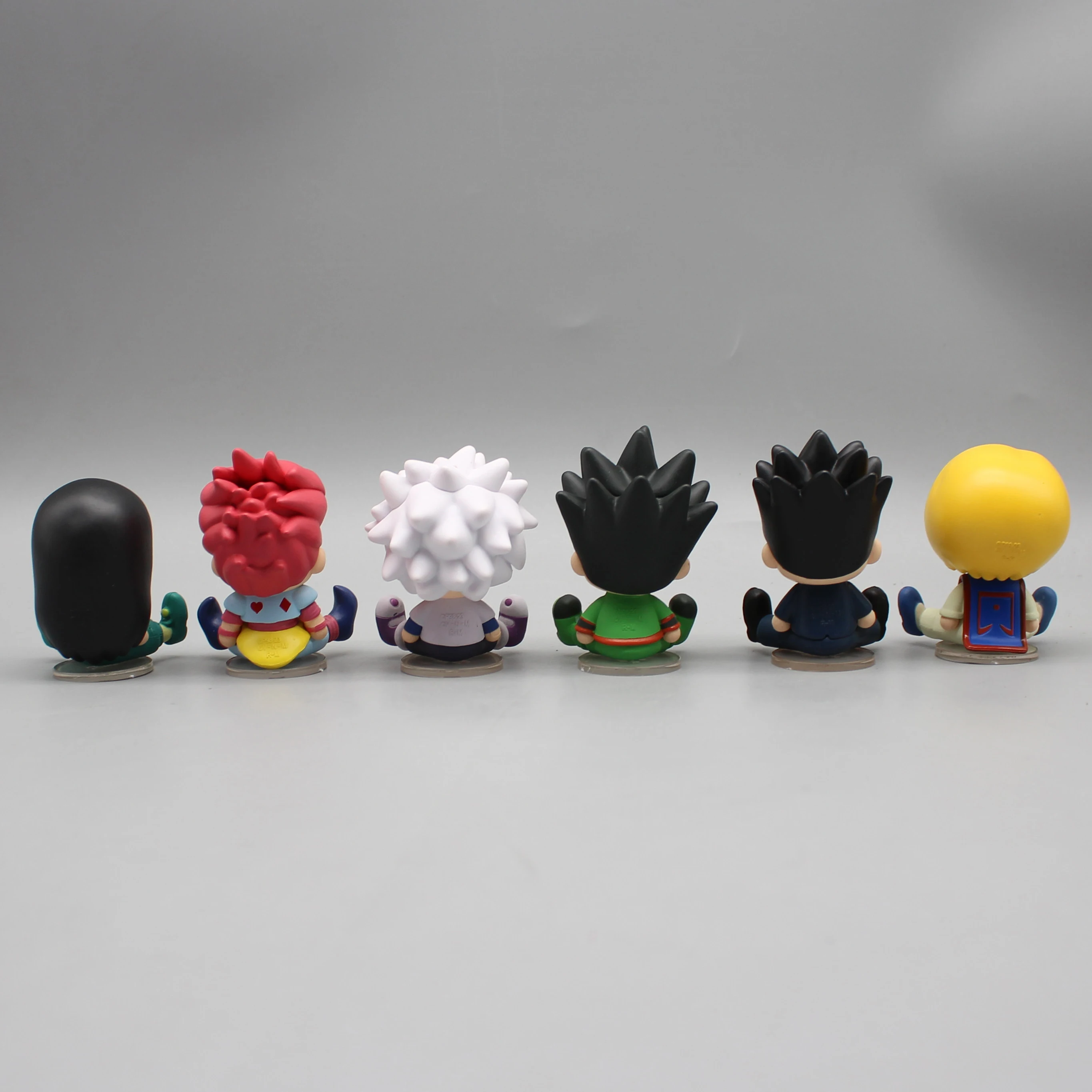 6cm 6 szt. Zestaw Anime Hunter X Hunter Gon · Freecss Killua Zoldyck Kurapika figurki Mini lalka Model akcesoria samochodowe zabawka prezent