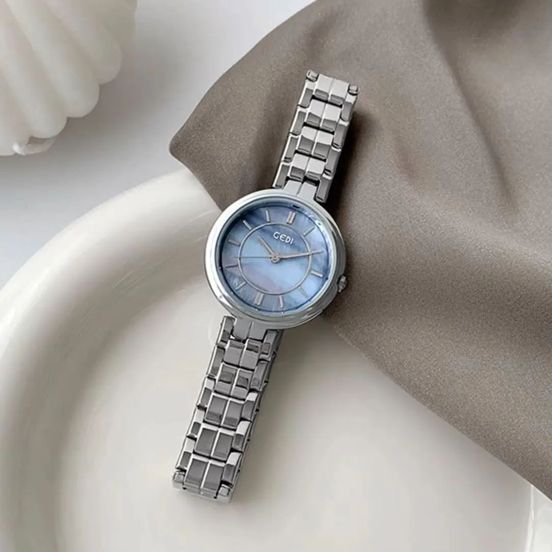

Luxury Casual Women's Watch Water-Resistant Steel Bracelet with Round Dial Genuine Quartz Women's Watches Stylish Gift for Women