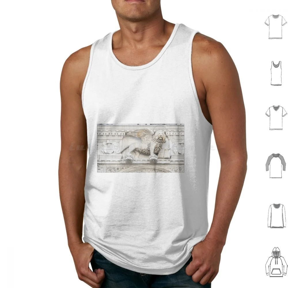 Classic Venetian-Saint Marks Winged Lion-Leone Alato Di San Marco Tank Tops Print Cotton Classic Venetian Saint Marks