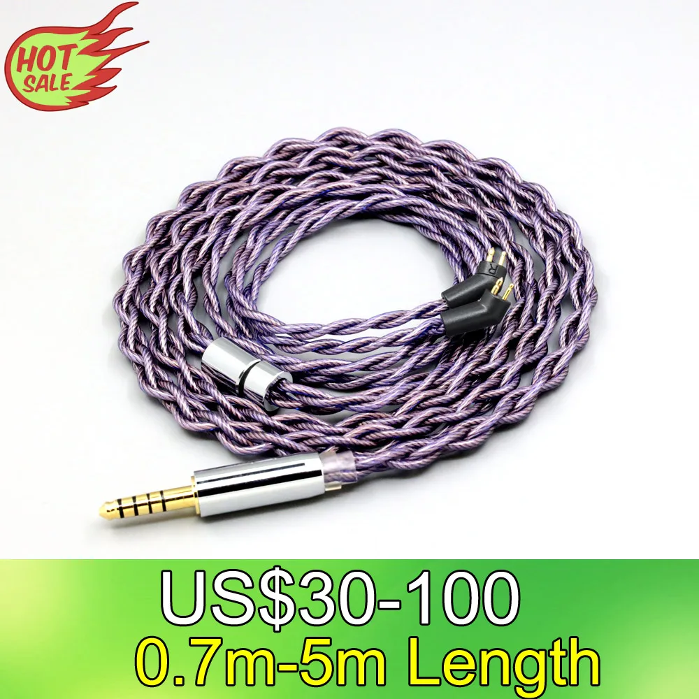 Type2 1.8mm 140 cores litz 7N OCC Headphone Earphone Cable For Etymotic ER4B ER4PT ER4S ER6I ER4 2pin 1.8mm LN007860