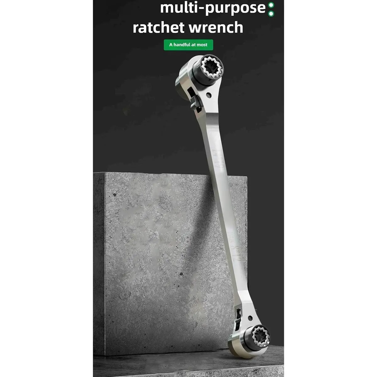 Multifunctional Ratchet Wrench with Bi-Directional Thickening, Quick and Labor-Saving Rust Proof Wrench Easy Use