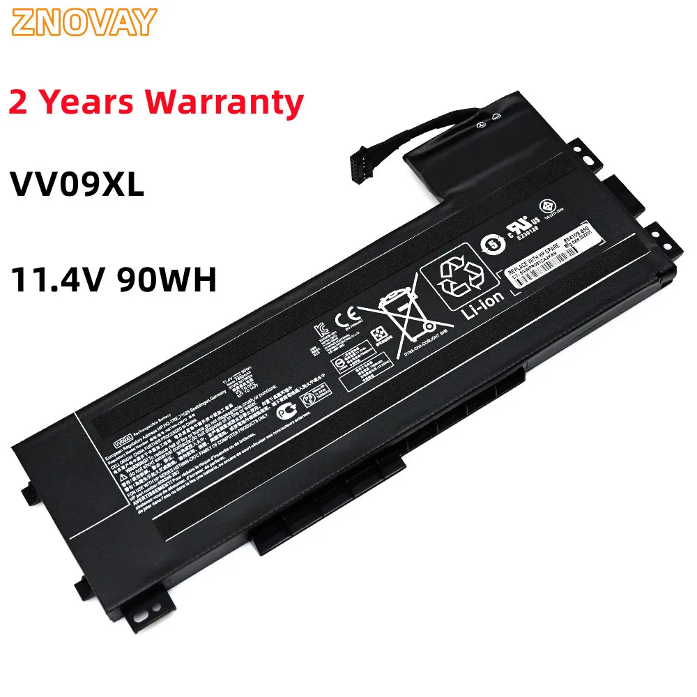 ZNOVAY VV09XL 11.4V 90WH Batterie D'ordinateur Portable Pour HP ZBook 15 G3 G4 Série HSTNN-DB7D HSTNN-C87C 808398-2C2 808398-2C1