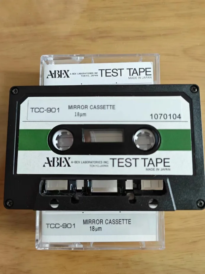 

TEAC FOR ABEX Mirror Cassette Test Tape TCC-901 cassette path checker, New