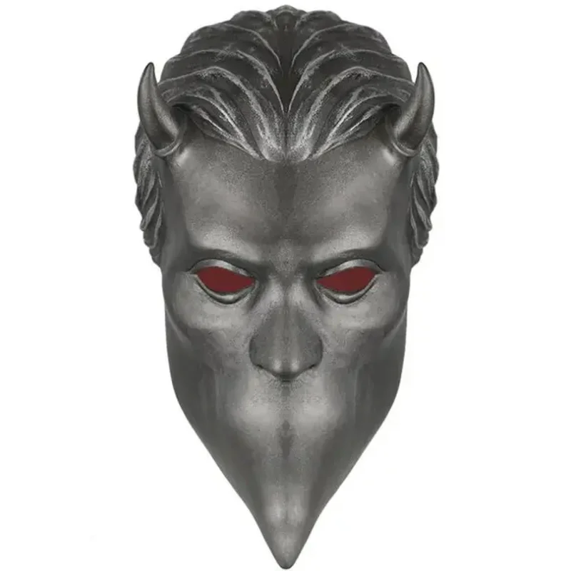 Cosplay Fantasma BC maschera Copricapo Rock Roll Nameless Ghoul Band Grucifix Papa Emeri Maschera per casco in lattice per adulti Costumi di Halloween