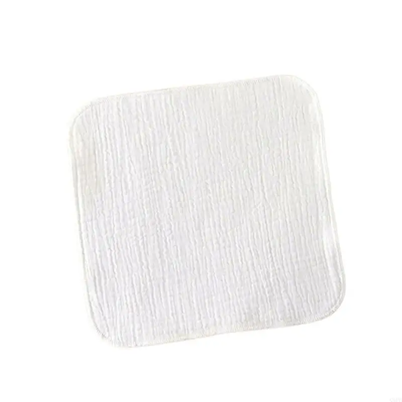 

Cotton Square Towel for Baby, Solid Color Newborns Face Mouth Wipe Cloth Reusable Nursing Bib Infants Burping Cloth