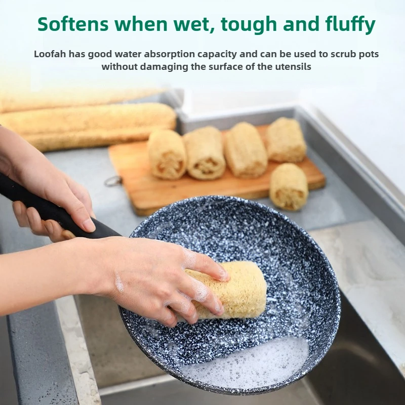 

3 шт. кухонных чистящих салфеток Luffa Section используются для мытья посуды и чистящих кастрюль и предметов домашнего обихода.