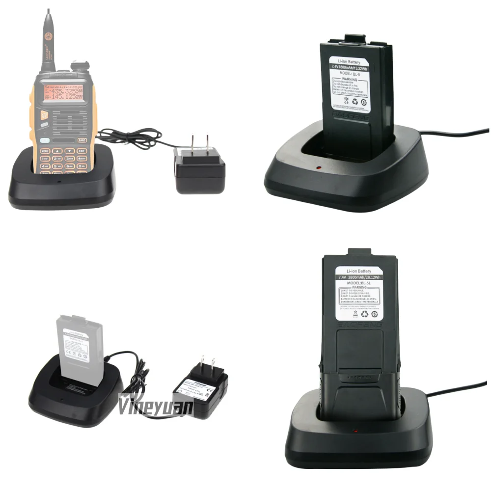 BAOFENG-Estação de Carregador Walkie Talkie, Carregamento da Bateria Rádio em Dois Sentidos, Original, Adequado para GT-3, GT-3TP, GT3TP, Mark II, Mark III