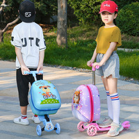 New cute skateboard suitcase scooter children's trolley luggage box 16 \