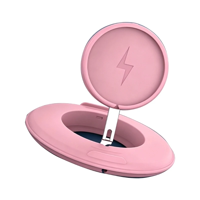 Desktop Phone Viewing Stand with Adjustable Height, Folding Round Base, Holder for Optional Charging Module HX5E
