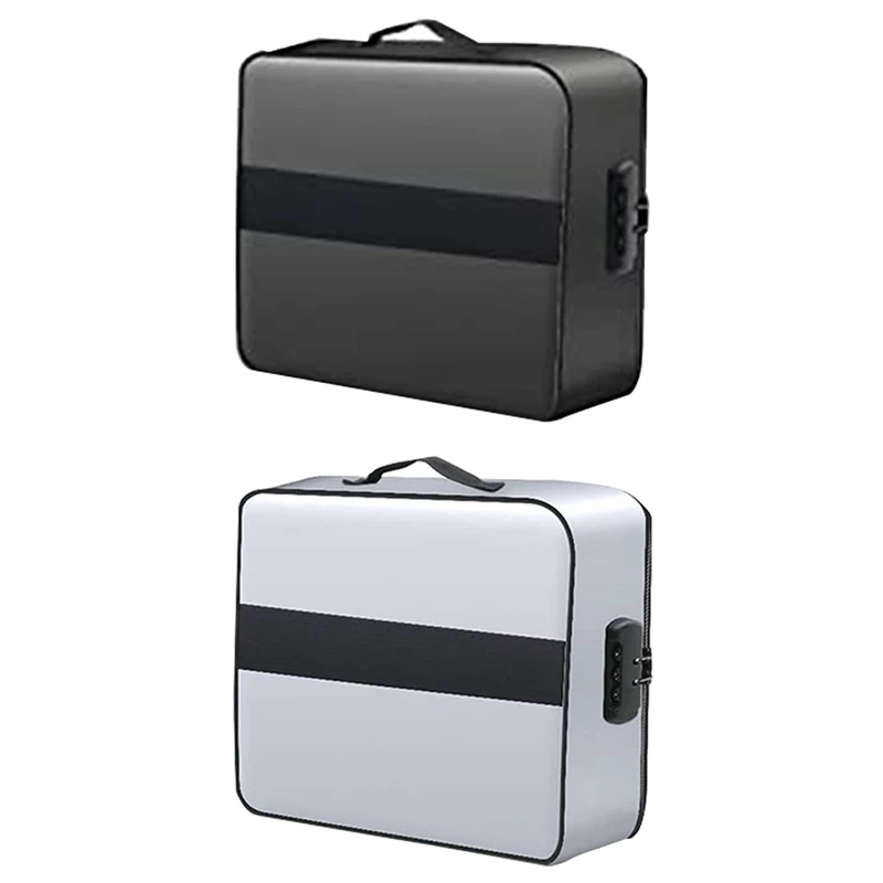 A16R-Document Bag With Lock - Fireproof Moisture Proof 3-Layer 15X11 Inch Important Document Organizer