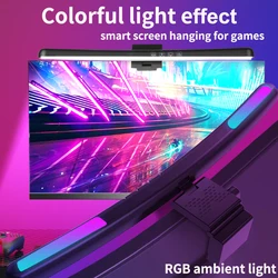 Desk Lamp Computer RGB Background Atmosphere Eye-Care Curved Screen Monitor Light Bar USB Stepless Dimming Screen Hanging Light