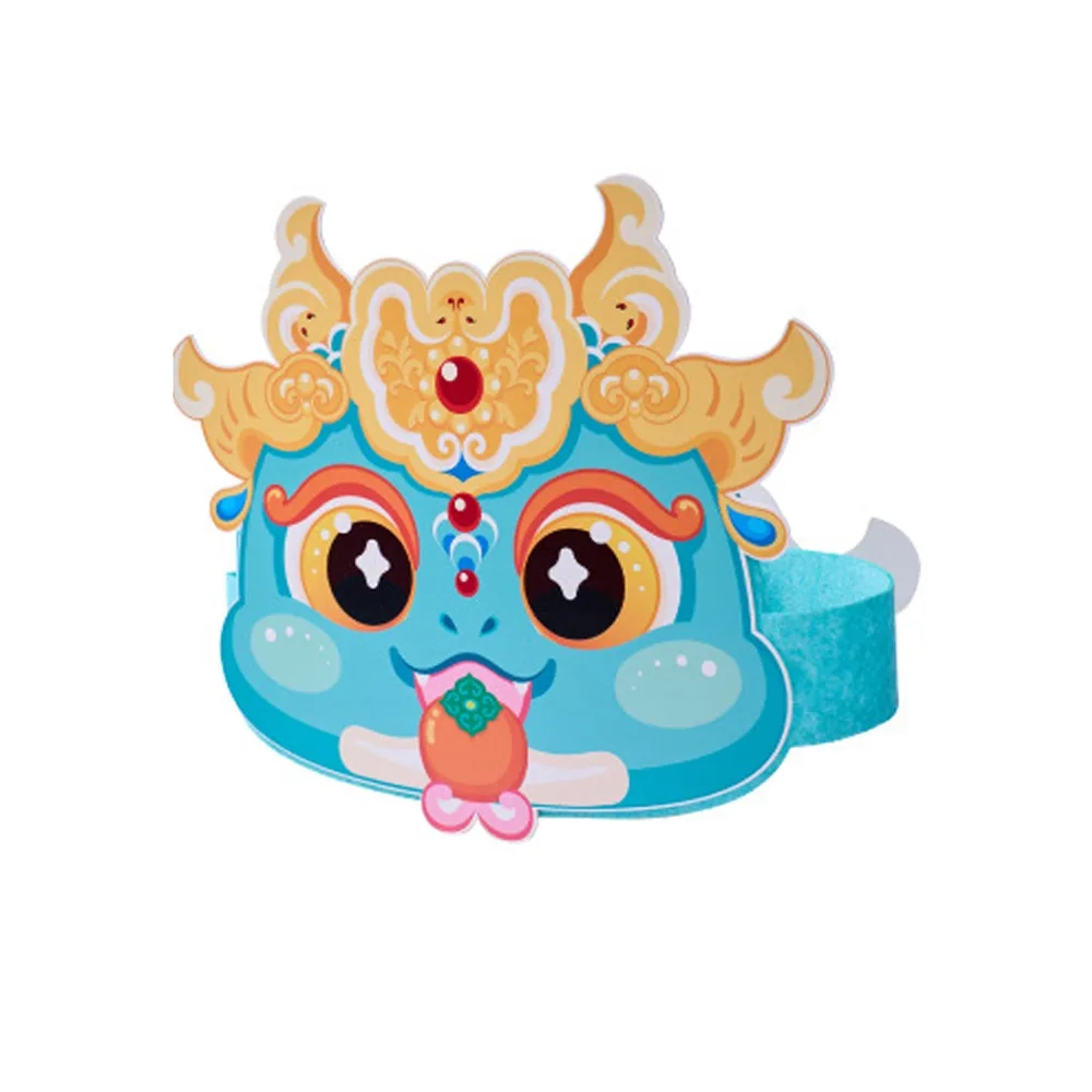 

Cute New Year Snake Hat Kit Traditional Lucky Zodiac Snake Head Hat Blessing Chinese Style New Year Party Headgear