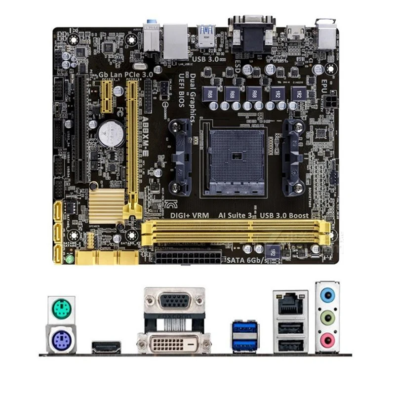 

AMD A88X A88XM-E motherboard Used original Socket FM2 FM2+ DDR3 64GB USB2.0 USB3.0 SATA3 Desktop Mainboard