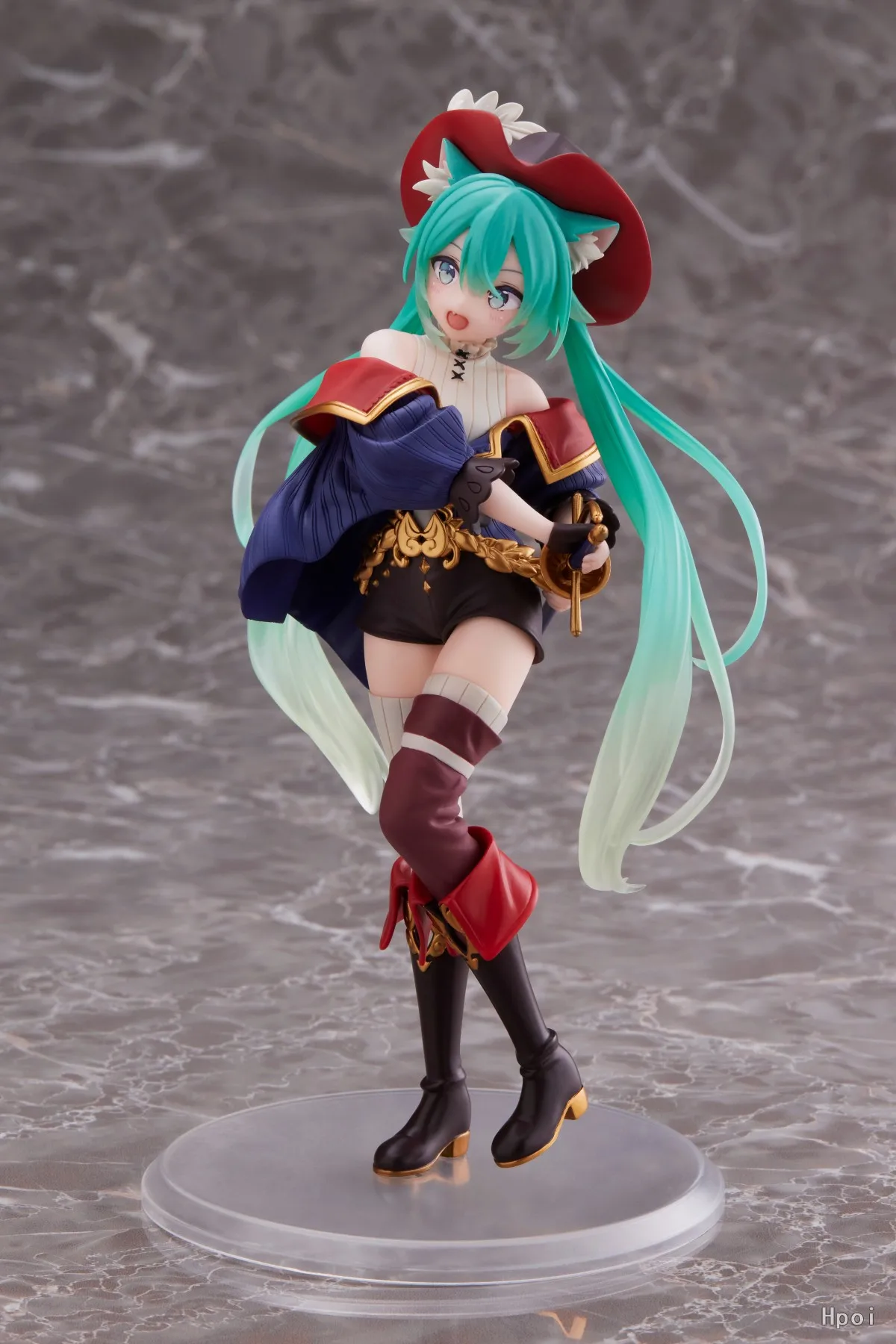 Anime Hatsune Miku Figure Fairy Tale Wonderland Hatsune Miku Puss in Boots Kawaii Action Figures Adult Collection Model Toy Gift