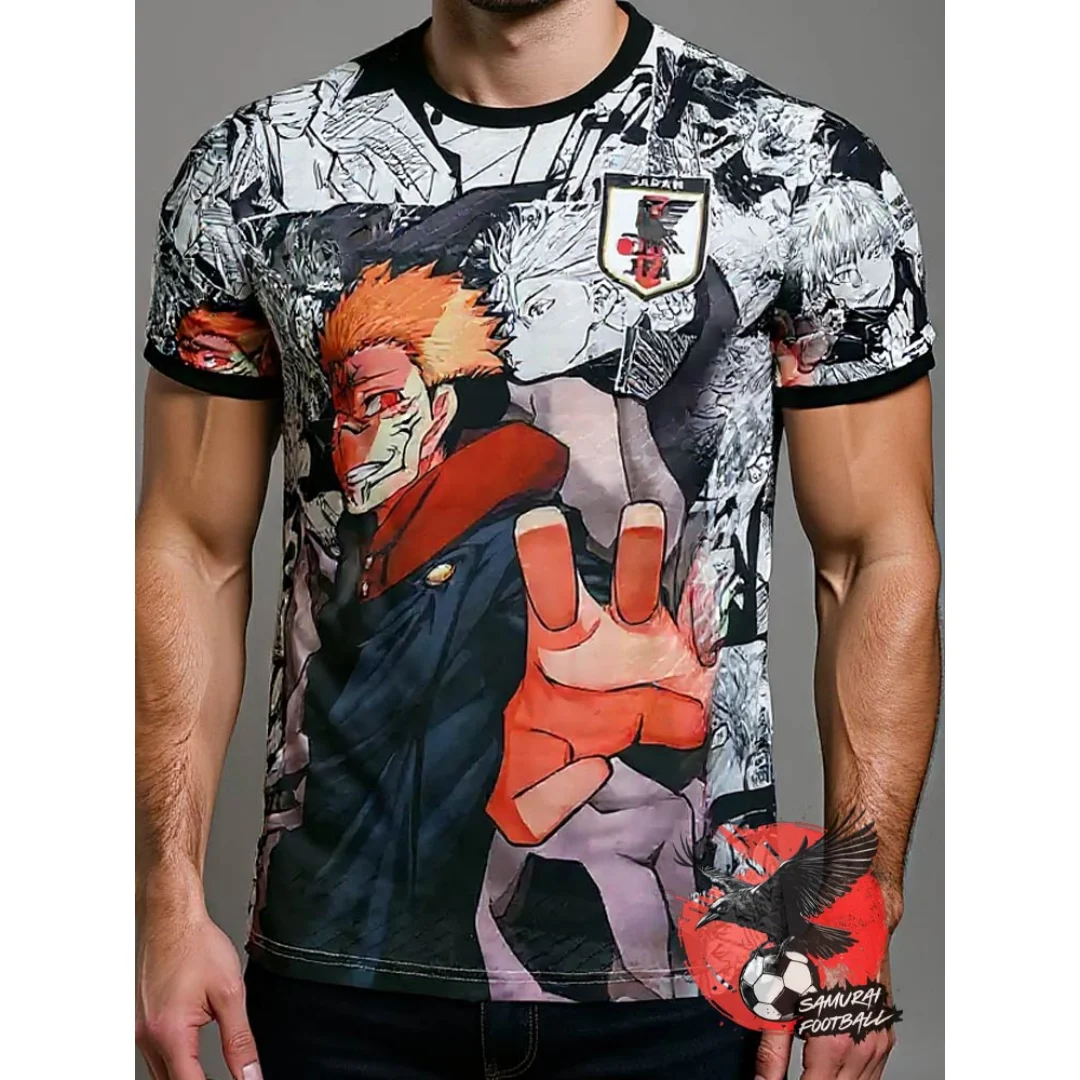 MAILLOT DU JAPON JUJUTSU KAISEN, camiseta con gráfico de anime, fútbol, ​​deportes, ocio de verano, camiseta para hombre, ropa para niños, camiseta Y2k para mujer