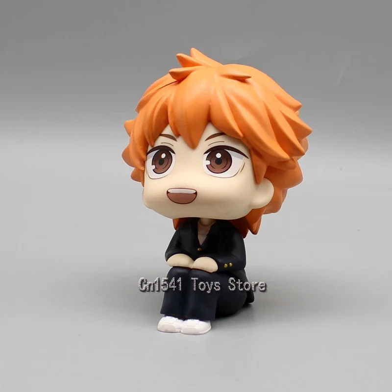 10cm Anime Tobio Kageyama Action Figure Mini Figurine Shoyo Hinata Figure Q Version Statue PVC Car Ornaments for Dashboard Dolls