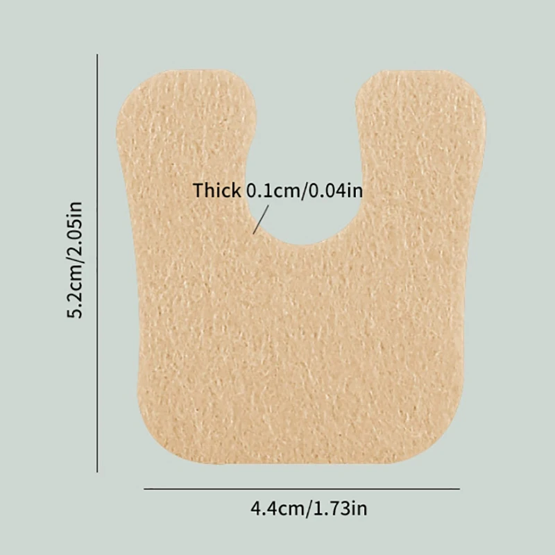 2pairs U-Shaped Latex Patch Pad Foot Cushions Toe Protection Pain Relief Pad Foot Removal Feet Pads Felt Callus Care Heel