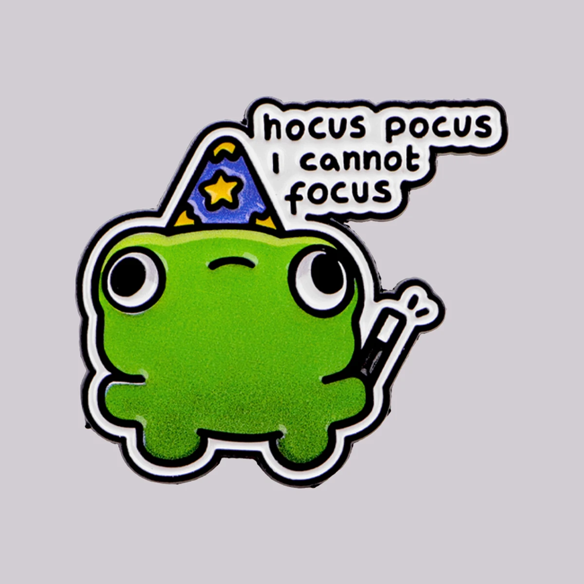 i cannot focus Frog Enamel Pin Lapel Pins for Backpacks Funny Quotes Brooches for Women Fashion Jewelry Accessories Friends Gift