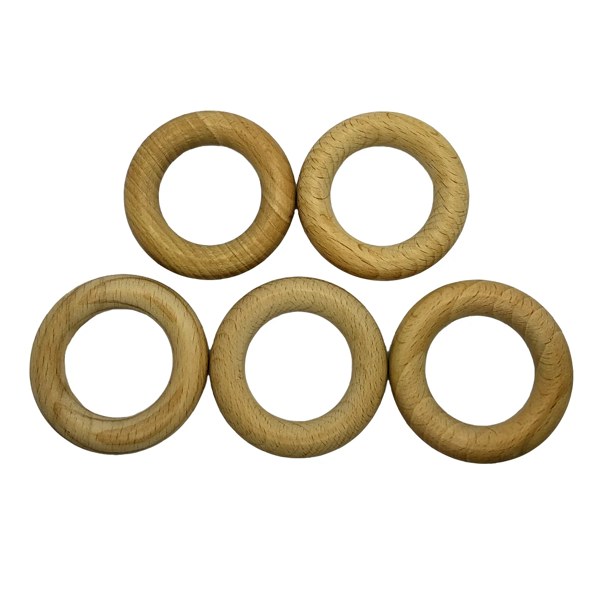 Baby Teether Beech BPA Free Wooden Ring Teether 50mm Baby Round Rings Product Diy Crafts Teething Toys Wooden Ring