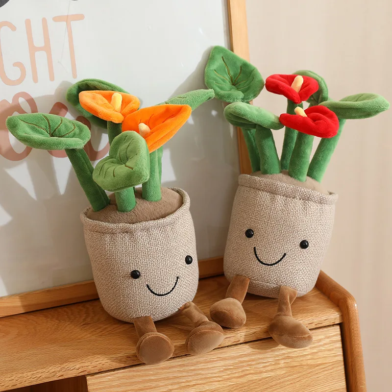 الاصطناعي بوعاء النباتات الخضراء ألعاب من القطيفة على ظهره مفتاح قلادة سوبر لينة الدمى الراحة وسادة الكرتون الفتيات الفتيان هدية عيد ميلاد