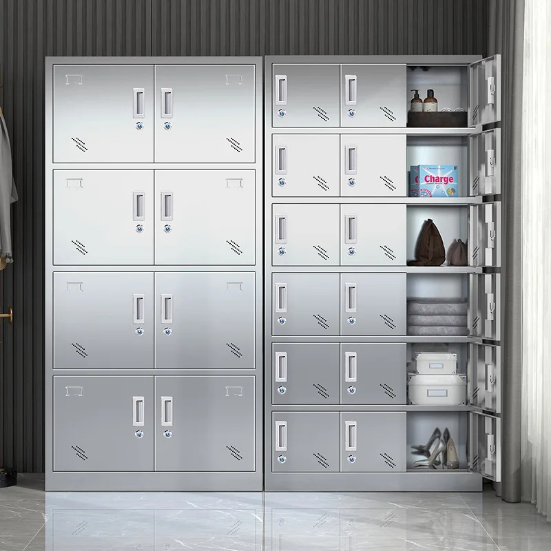 

YJQ stainless steel locker, dust-free workshop, multi-door wardrobe, bathroom with lock storage, dormitory locker