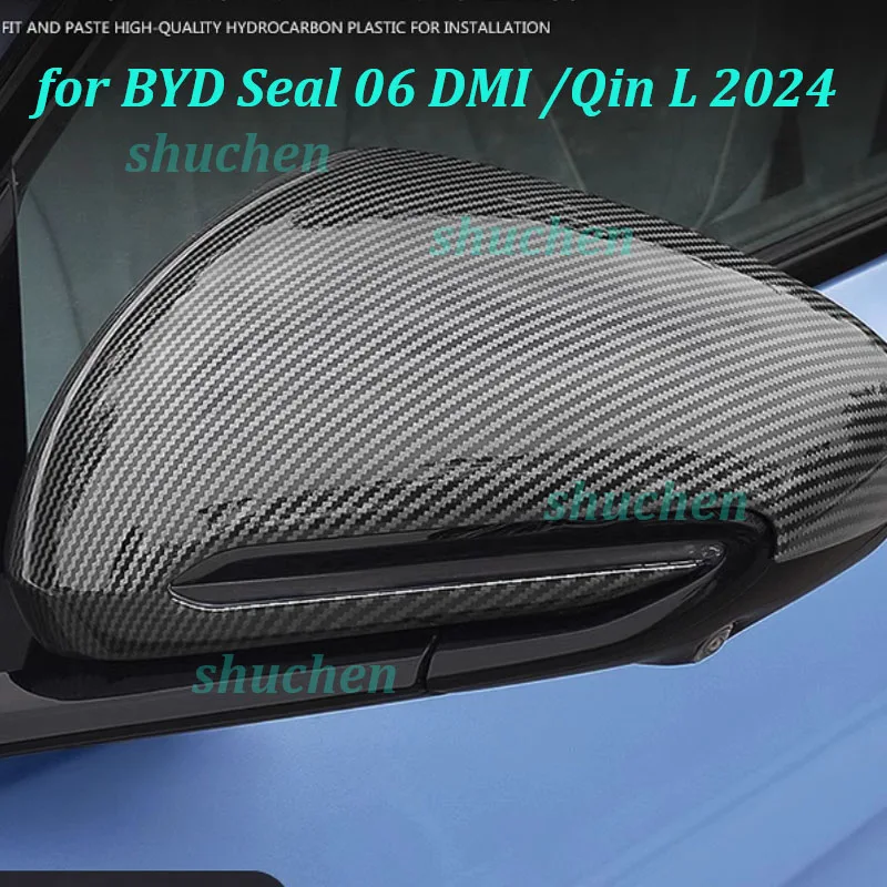 

Car Rearview Mirror Cover for BYD Seal 06 DMI Qin L 2024 Reverse Mirror Anti-collision Shell Cover Exterior Accessories