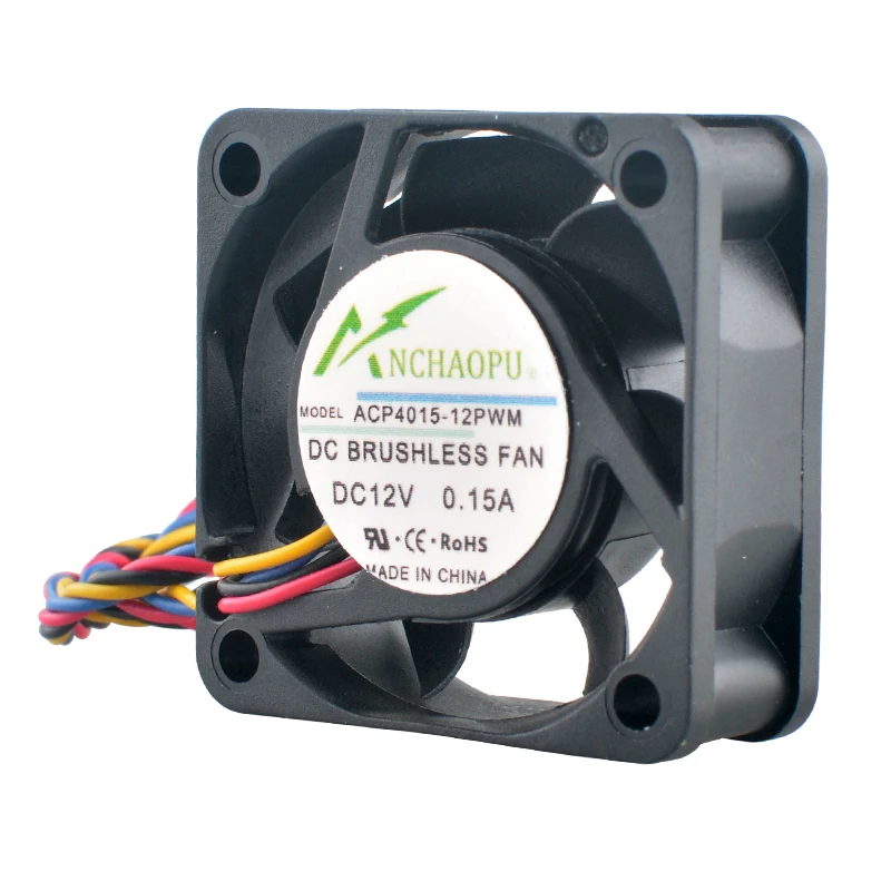 ACP4015-12PWM 4cm High Speed 4-Pin PWM Cooling Fan DC12V 0.15A for CPU Micro Device 8800/9800rpm 40x40x15mm