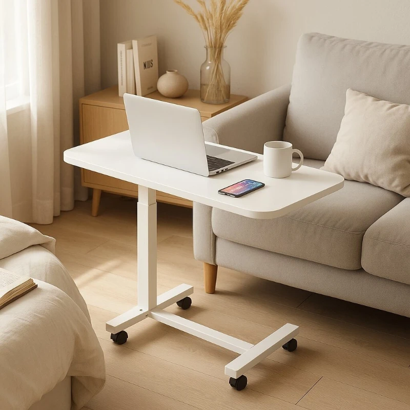 

Movable Bedside Table, Lazy Dormitory Home Side Table, Children's Reading and Writing Desk, Multi-Functional Folding Small Table