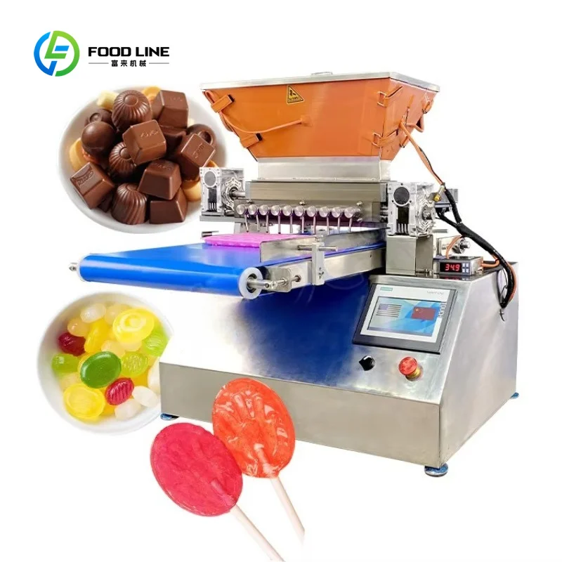Customized Step Type Hard Fruit Candy Depositor Small Cube Molding Shape Cylinder Soft Candy Machine