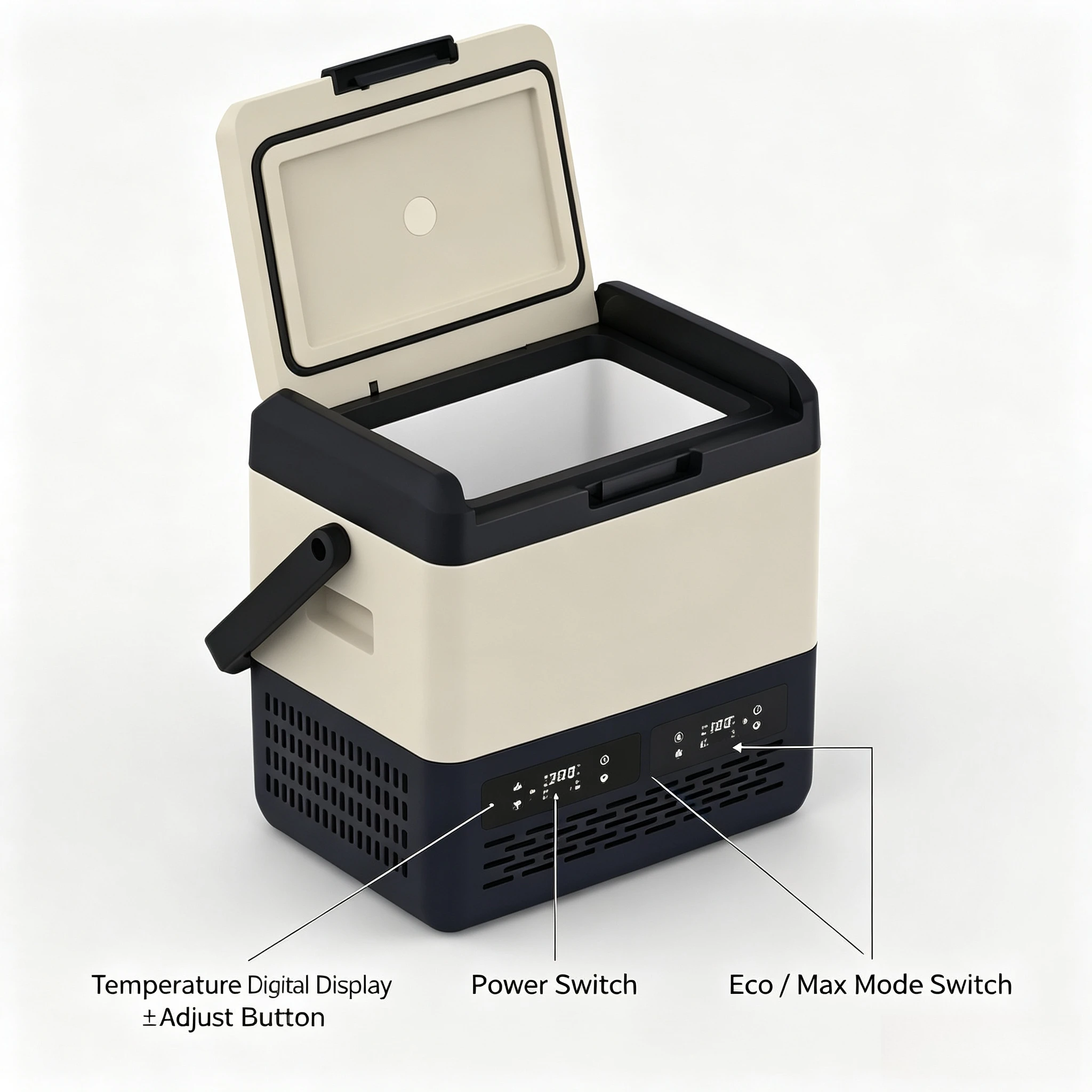 Portable 45W Truck Mini Fridge 12V 24V Dual Voltage Vehicle Refrigerator Outdoor Camping Car Freezer Cooler Box