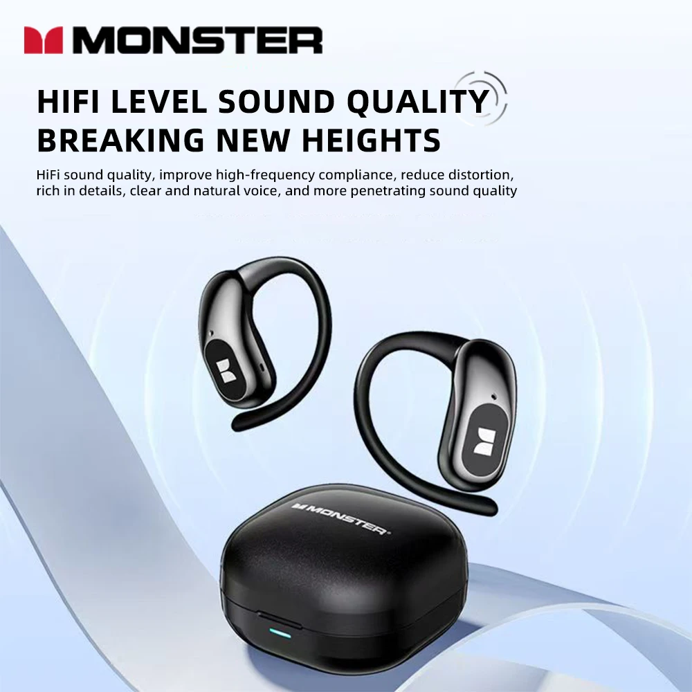 Monster MQO36 OWS auriculares inalámbricos Bluetooth 6,0 reducción de ruido auriculares deportivos estéreo HiFi HD llamada auriculares para juegos con micrófono