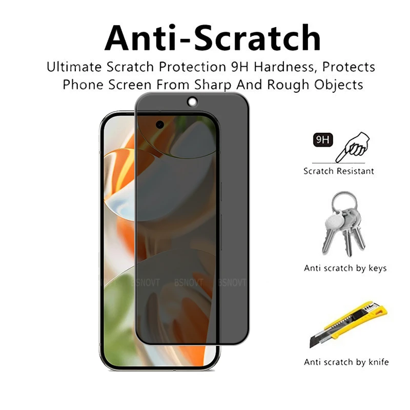 6-in-1 für Google Pixel 10 Pro Glas Google Pixel 10 Pro XL Glas Anti-Spy Privatsphäre Abdeckung Kleber Displayschutzfolie Google Pixel 10 – Detail 1