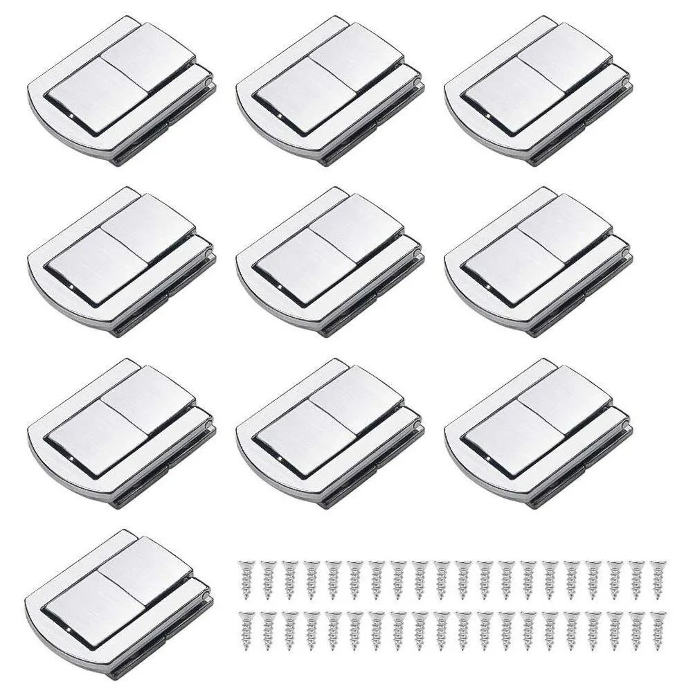 High Quality Brand New Practical Clasps Lock Catch 10 Pcs Latch Clasp Catch Lock Jewellery Box Lock Box Silver