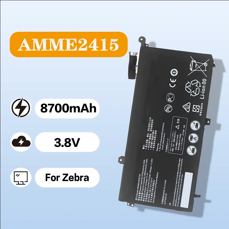 

Новый аккумулятор для планшета AMME2415 для Zebra ET Series ET50 ET55 8700 мАч 3,8 В Сменный аккумулятор для планшетного ПК Zebra ET50 ET55