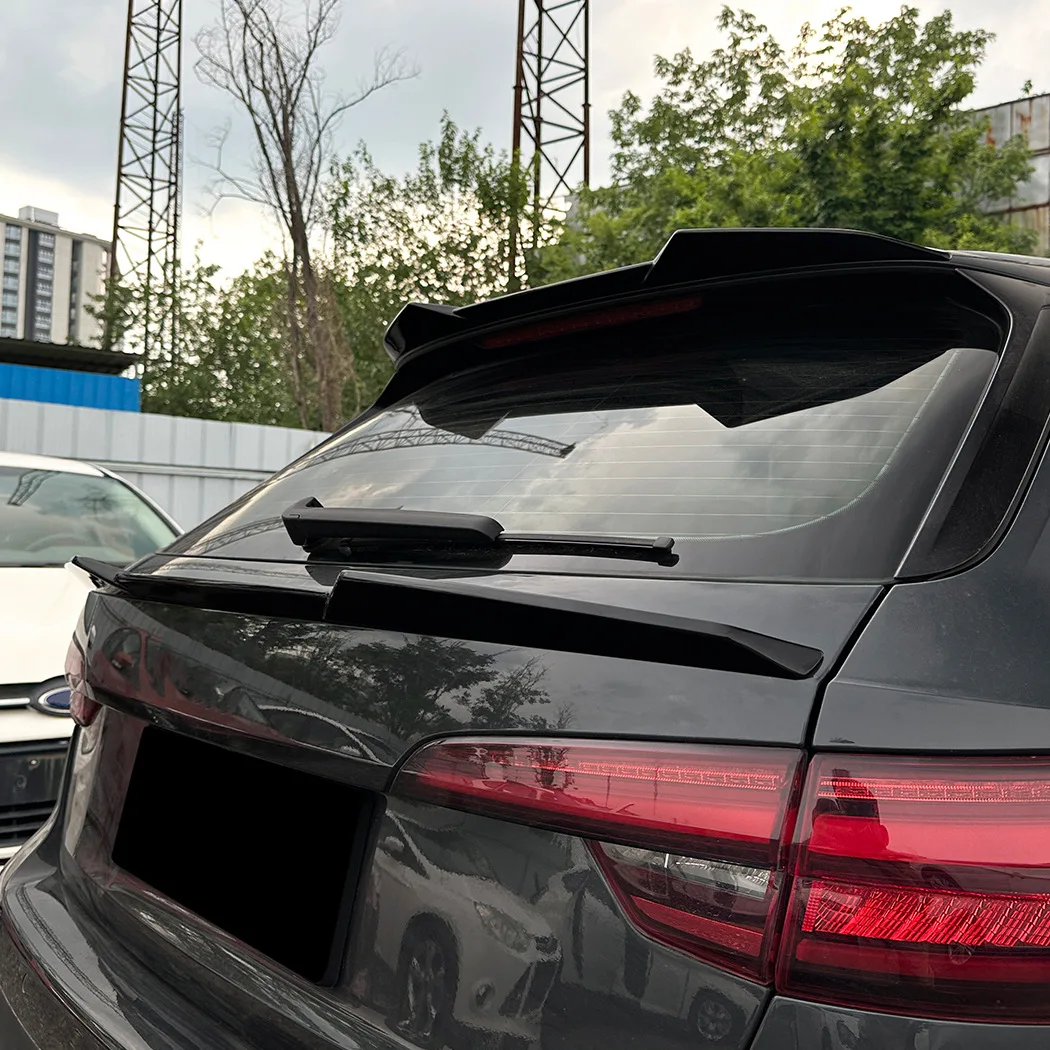 Car Tail Mid Wing Spoiler Rear Trunk For Audi A4 B9 Avant Travel Edition 2017-2024 Body Kit Exterior Guard Modified Accessories