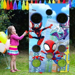 Spidey And His Amazing Friends Toss Games Banner con Bean Bags forniture per feste di compleanno bambini Birthday Family Gathering Pary