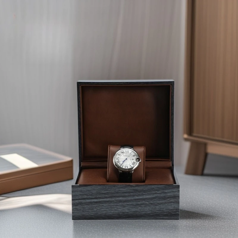 Sky Blue Mahogany Watch Case Wooden Watch Display Packaging Boxes for Men Women Automatic Mechanical Quartz Storage Watch Box