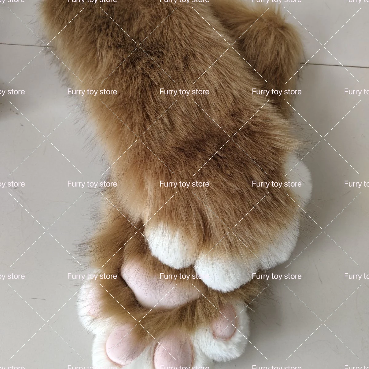 Furry PawsCustomized Long Gloves Customization Kigurumi Fursuit 1Pair Cartoon Furry Costume Paws Cosplay Costume Plash Kawai