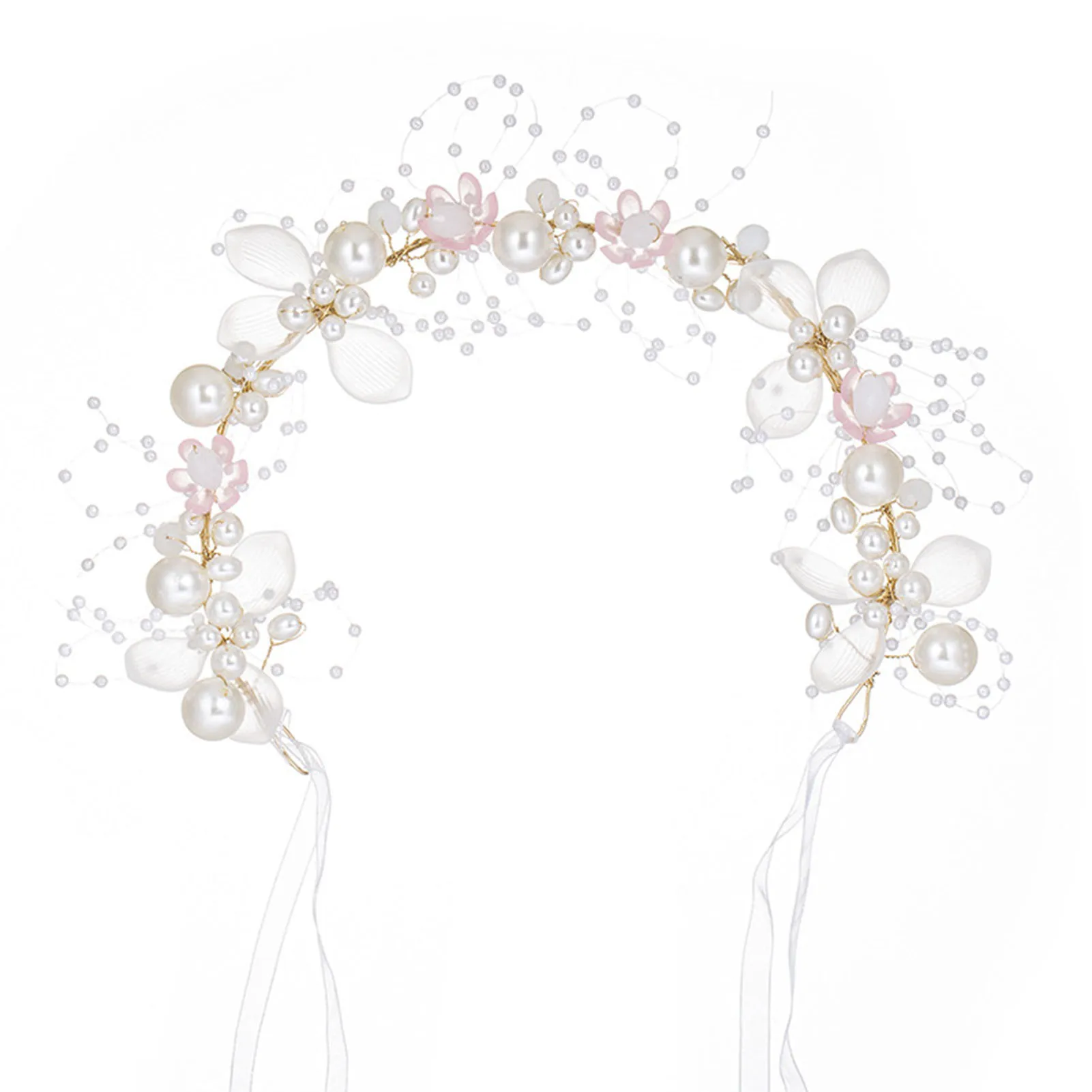 

Lawn Wedding Round Garland Headband Women Wedding Headpieces Ornaments for Banquet Wedding Masquerade