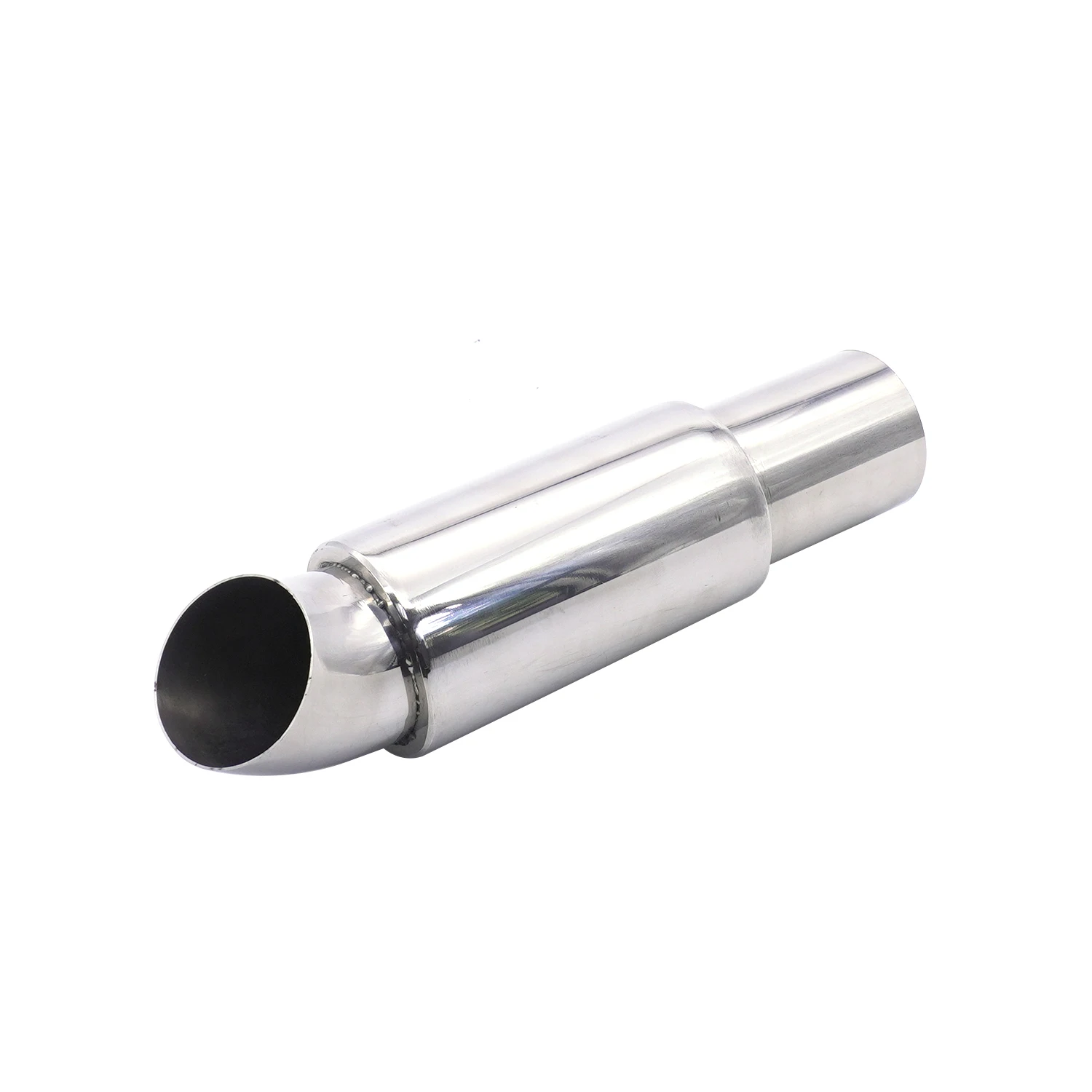نظام رأس عادم متغير عالمي ، أنبوب خلفي كاتم للصوت ، فولاذ مقاوم للصدأ فضي ، إكسسوارات سيارة ، جودة عالية ، صوت توربو ، 51: 50