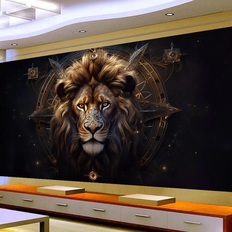 Fullcang New Diamond Painting Big Size Lion King Icon Diy Full Rhinestone Art Animals mosaico ricamo immagine Wall Decor