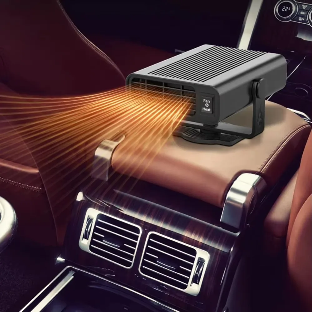 

New 2-in-1 Car Fan Heater 120W 12V Auto Windshield Defroster Heating Auto Dryer Car Mounted Heater