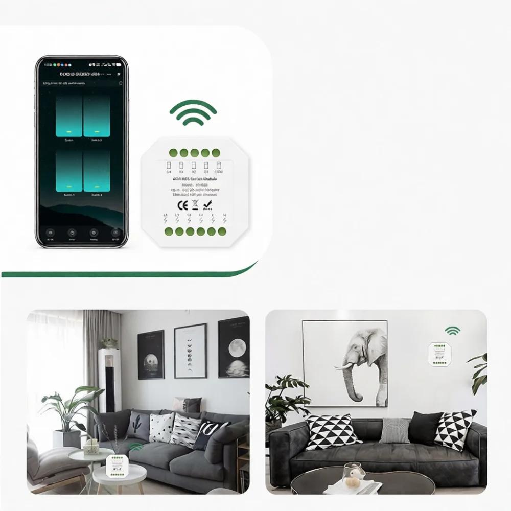 Tuya Smart Home Wifi Relay Module 16A Wireless Breaker Switch Remote App Timer Automation Kit Intelligent Light Controller