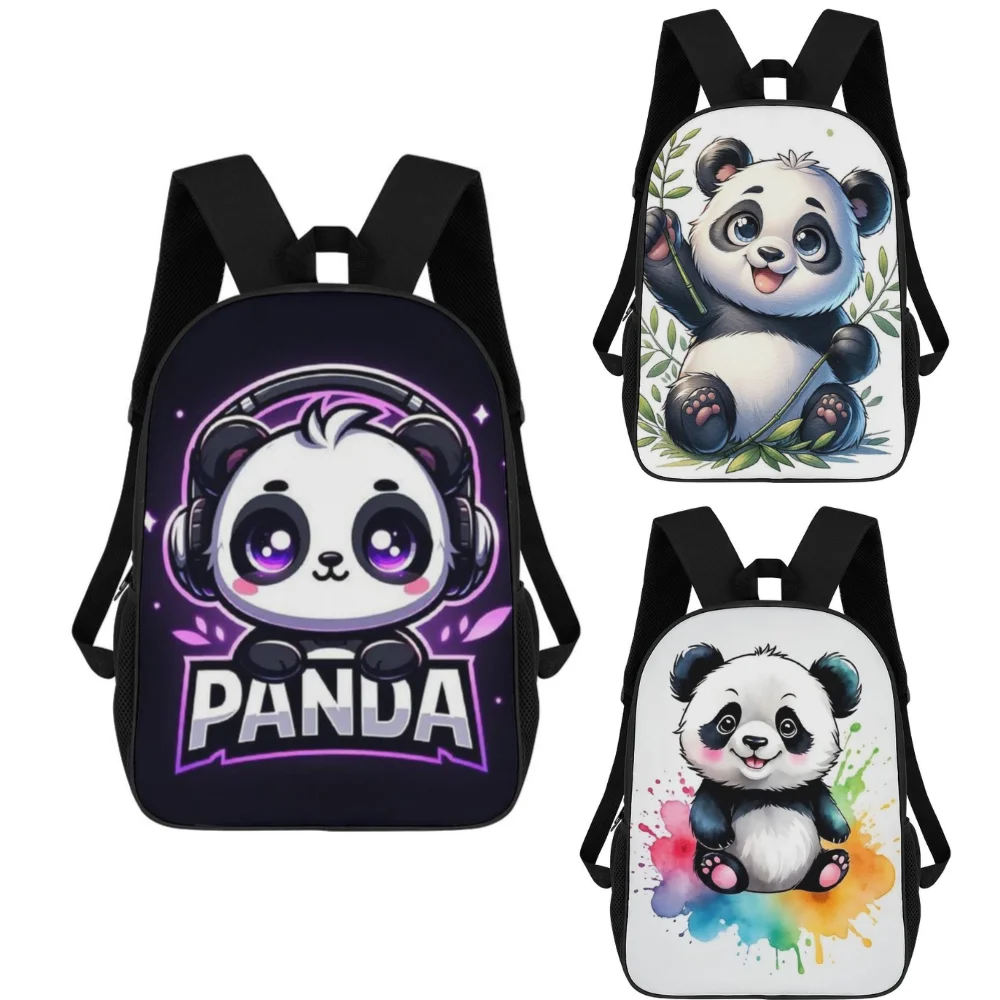 

Teen Schoolbag Cute Panda 3d Printed Cool Boy Girl Backpack Large Capacity 17inch Computer Bag Customized Exclusive Pattern