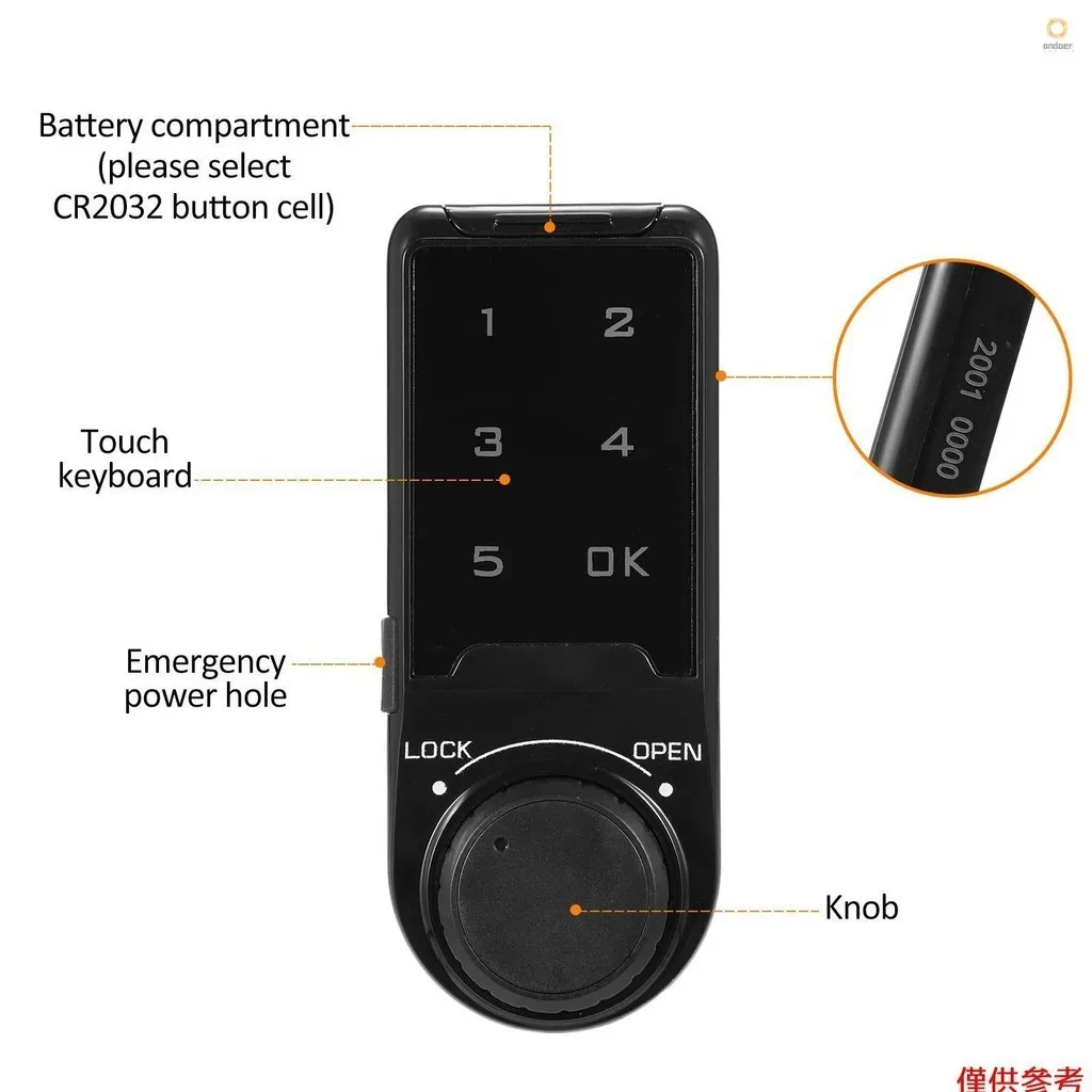 T16  Intelligent Touch Screen Combination Lock Plastic Panel Combination Lock Drawer Combination Lock Locker Lock